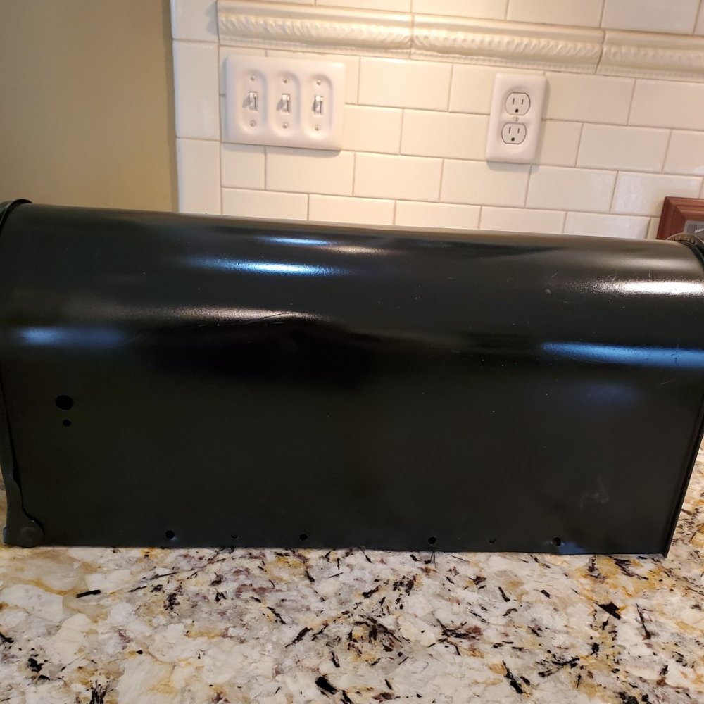 Black Metal Mailbox - Official Size - U.S. Post Office - Solar Group USA 19"